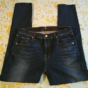 7 For All Mankind the relaxed skinny dark jeans 31